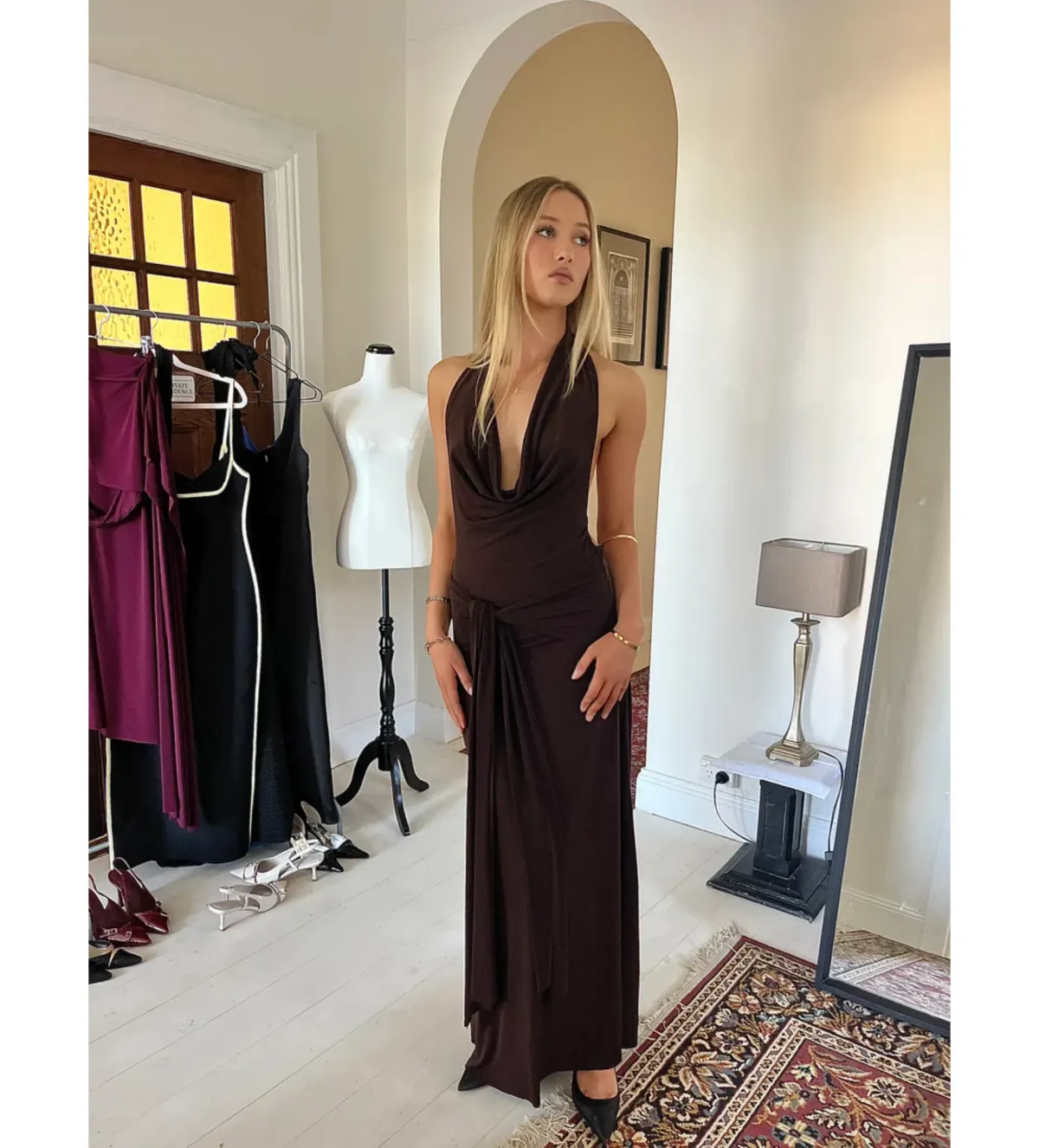 LaMarie Nadia Gown Maxi Dress in Brown Size XS / AU 6 - Image 2