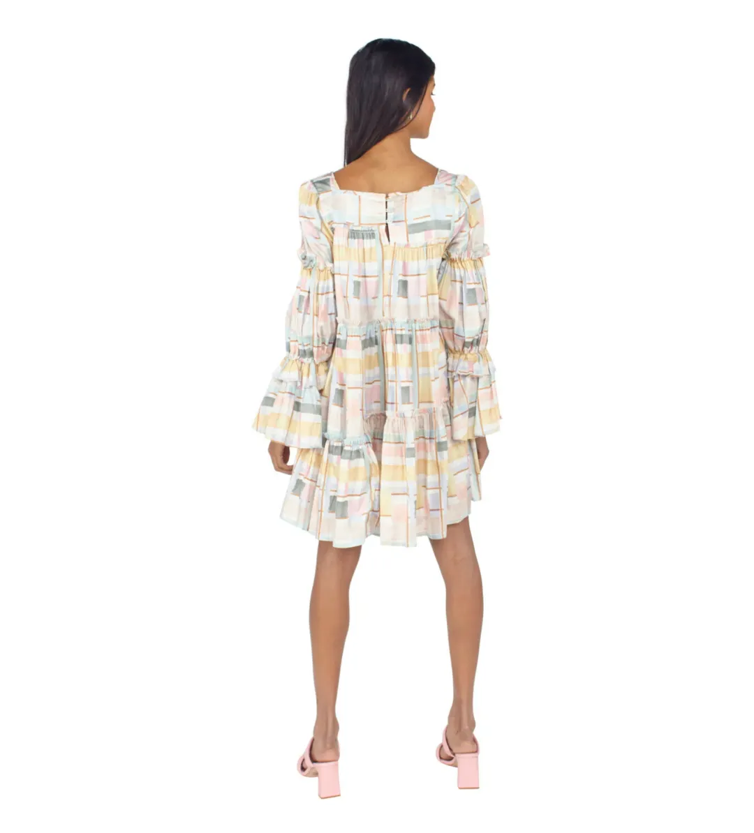 Aje L'Esprit Mini Dress in Summer Check Size AU 10 for rent on The Volte - main image