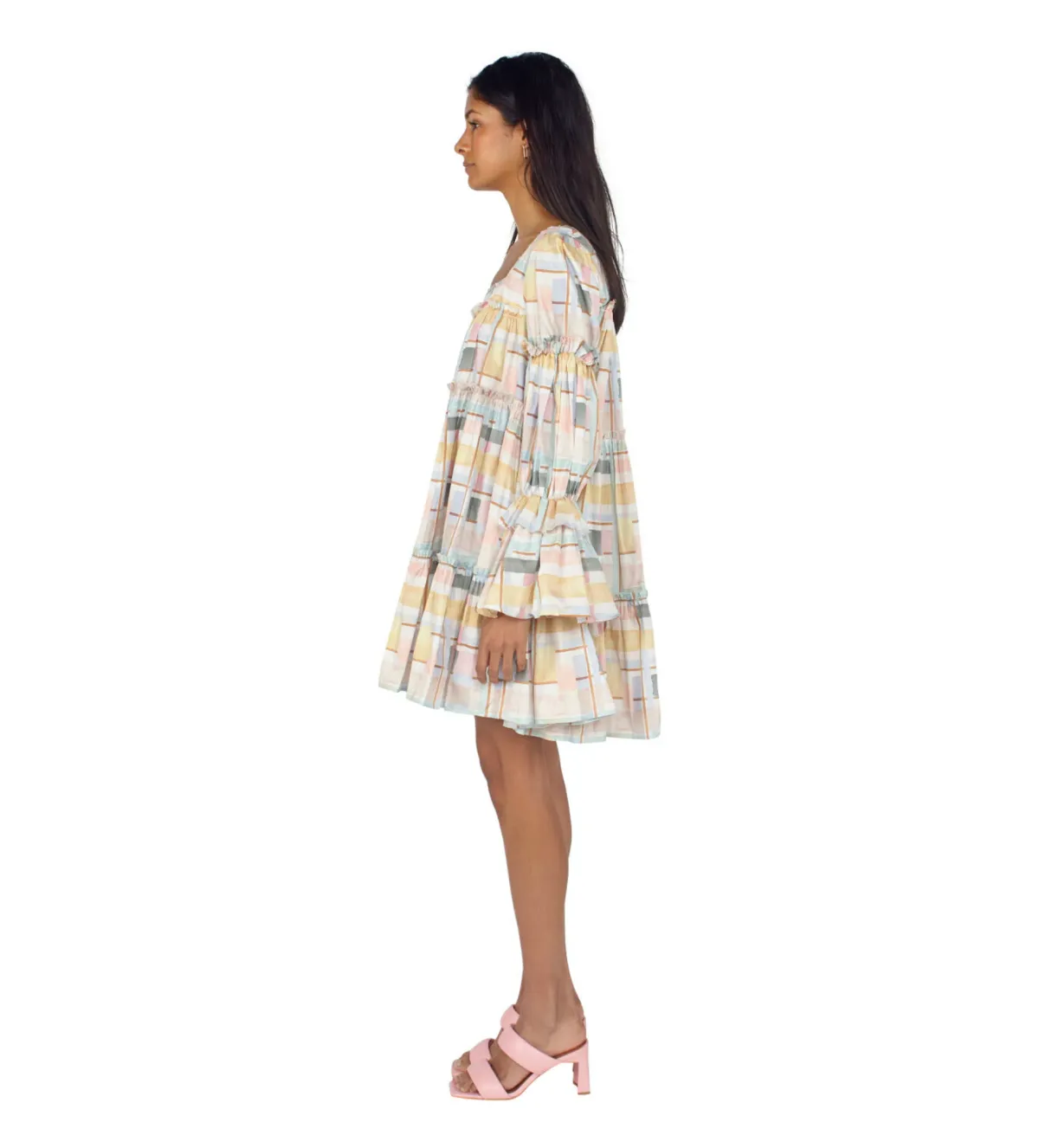 Aje L'Esprit Mini Dress in Summer Check Size AU 10 - Image 2