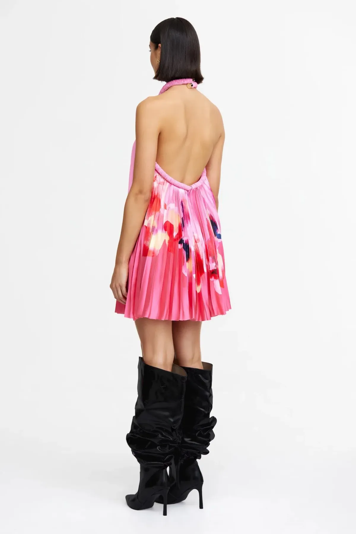 Acler Fixby Mini Dress Pink Floral Size 6 - Image 2