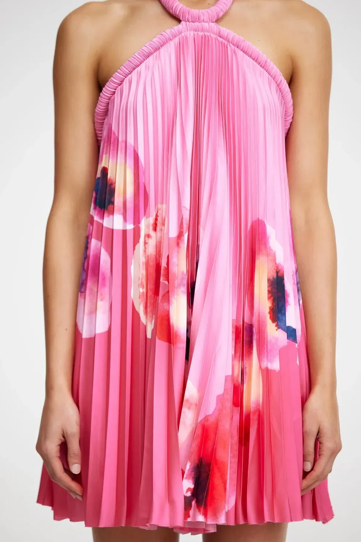 Acler Fixby Mini Dress Pink Floral Size 6 - Image 4