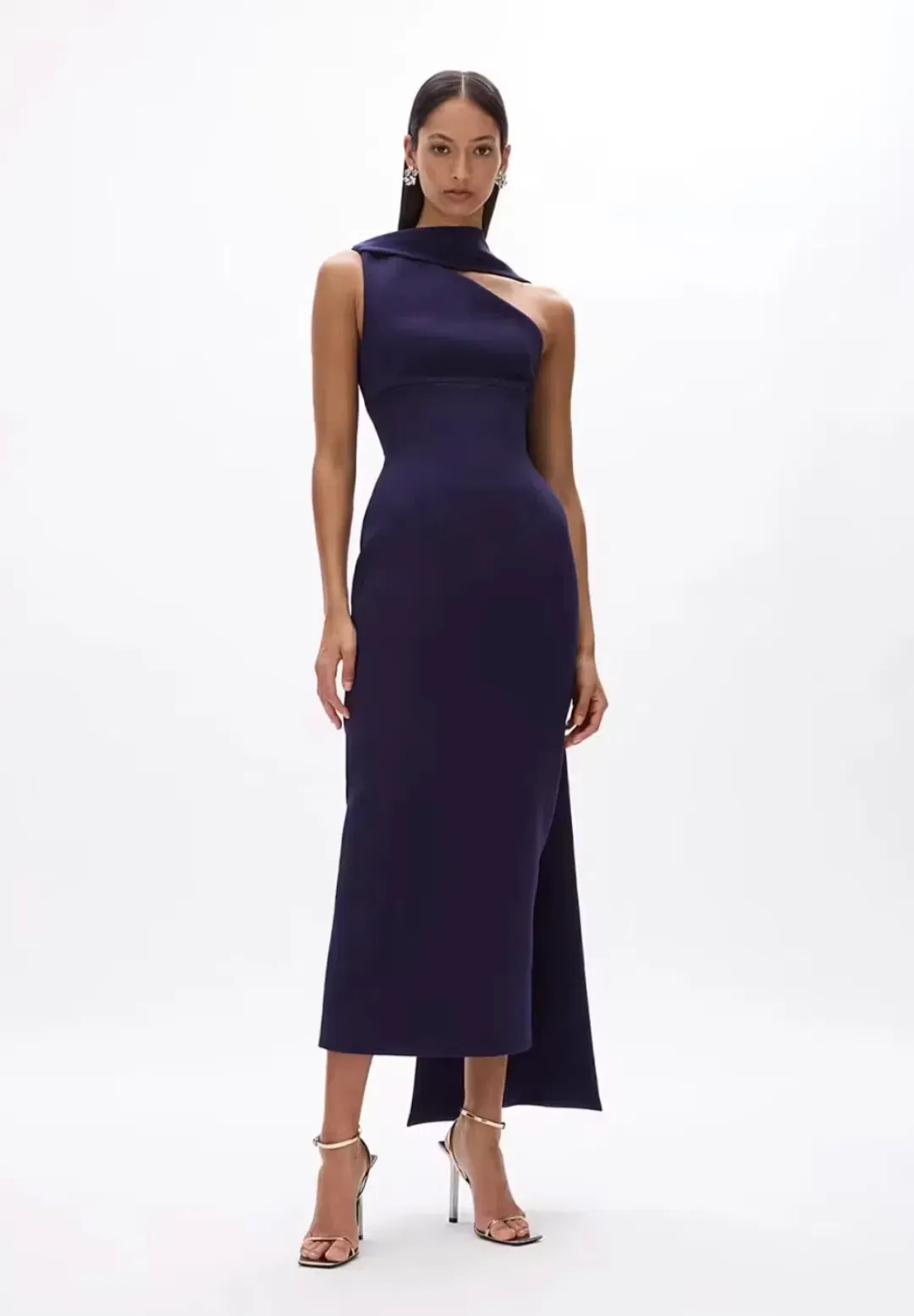 Rachel Gilbert Clara Midi Dress in Dark Indigo Size 0/AU6 for rent on The Volte - main image