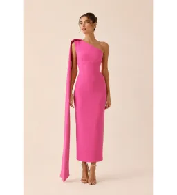 Rachel Gilbert Clara Midi Dress in Hot Pink Size 2/AU10 for rent on The Volte - image 1