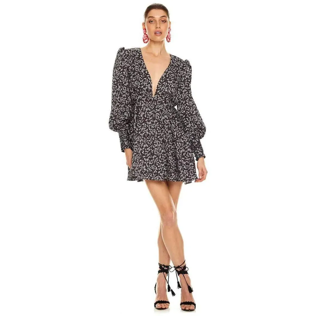Talulah Embody The Love Long Sleeve Mini Dress Print Size XS / Au 6 for rent on The Volte - main image
