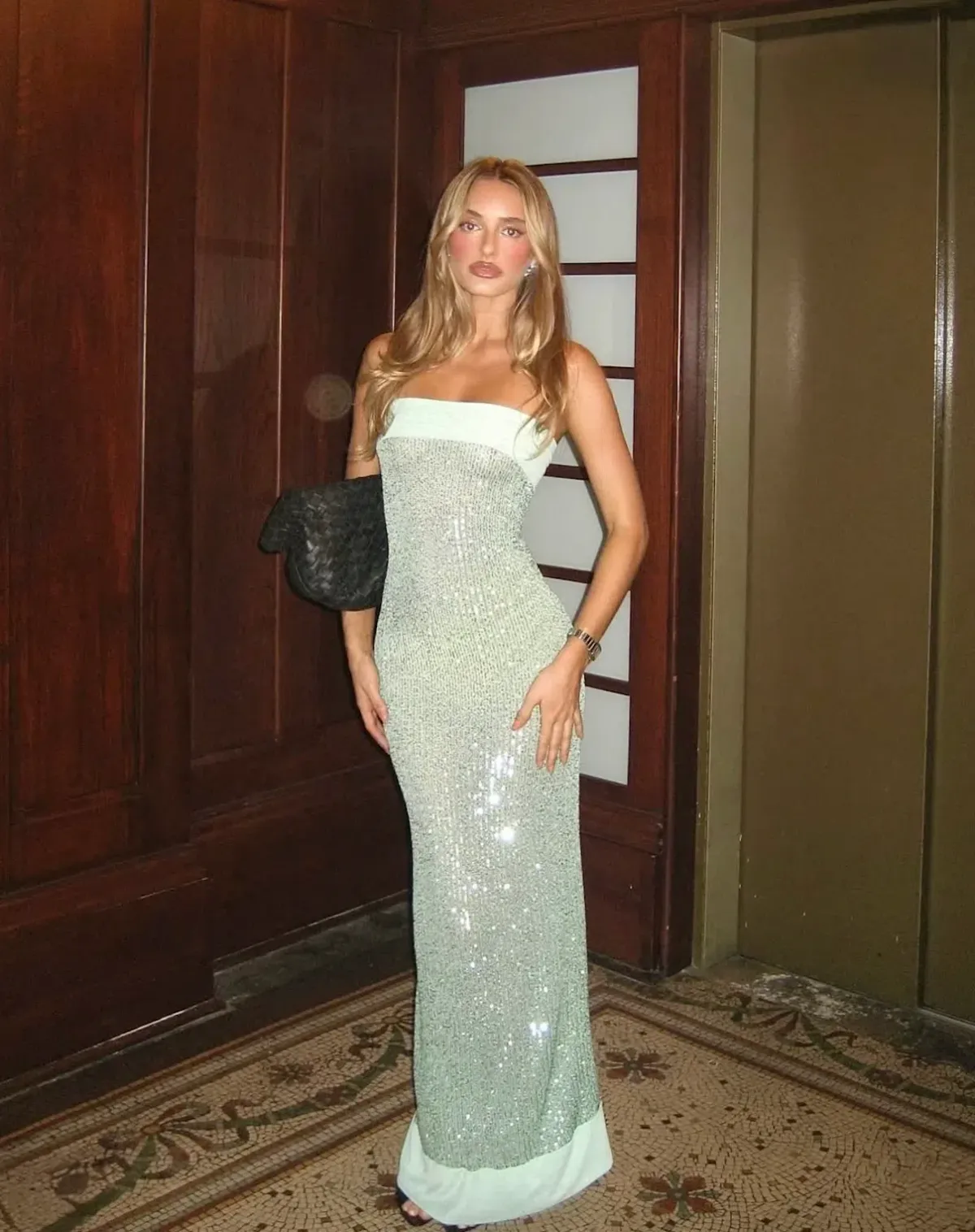 Fait Par Foutch Elizabeth Maxi Dress in Malachite Size 6/XS for rent on The Volte - main image