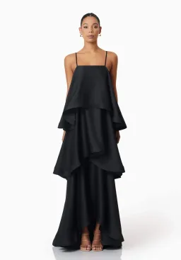 Elliatt Tilly Tiered Maxi Dress Black Size XS / AU 6 for rent on The Volte - image 1