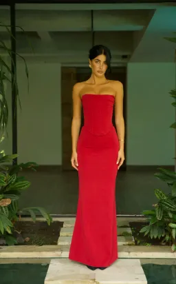 HNTR The Label Louie Gown Dress Wine Size AU 8 for rent on The Volte - image 1