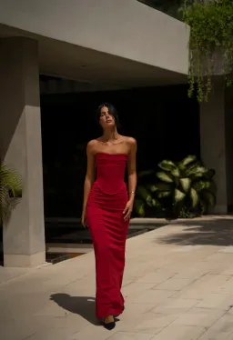 HNTR The Label Louie Gown Dress Wine Size AU 8 for rent on The Volte - image 3