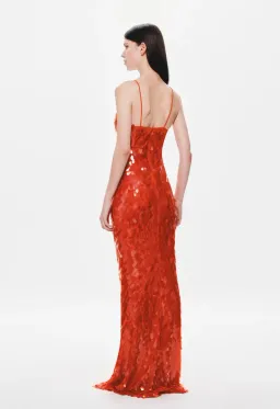 MISHA Sapphire Sequin Maxi Dress Red Size 8/S for rent on The Volte - image 2