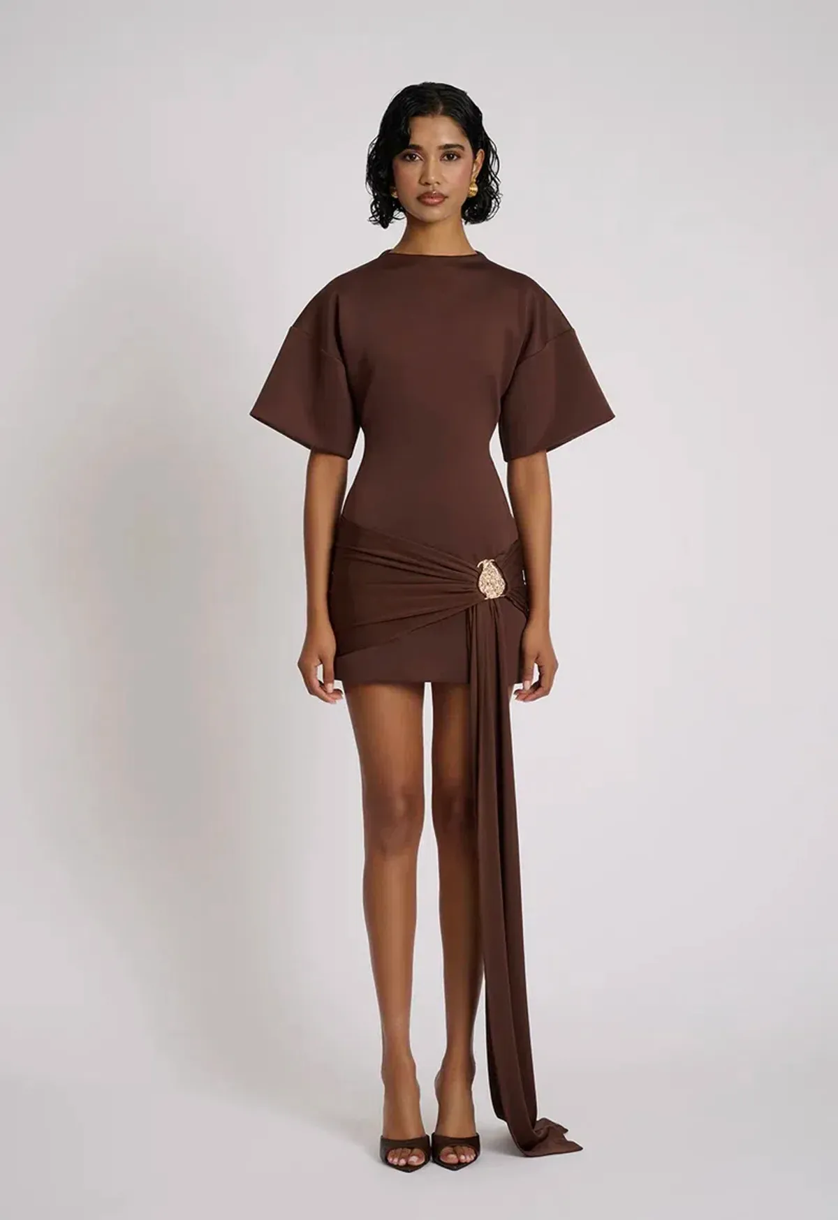 Eliya The Label MAXINE DRESS | CHOCOLATE Size 8 - Image 2
