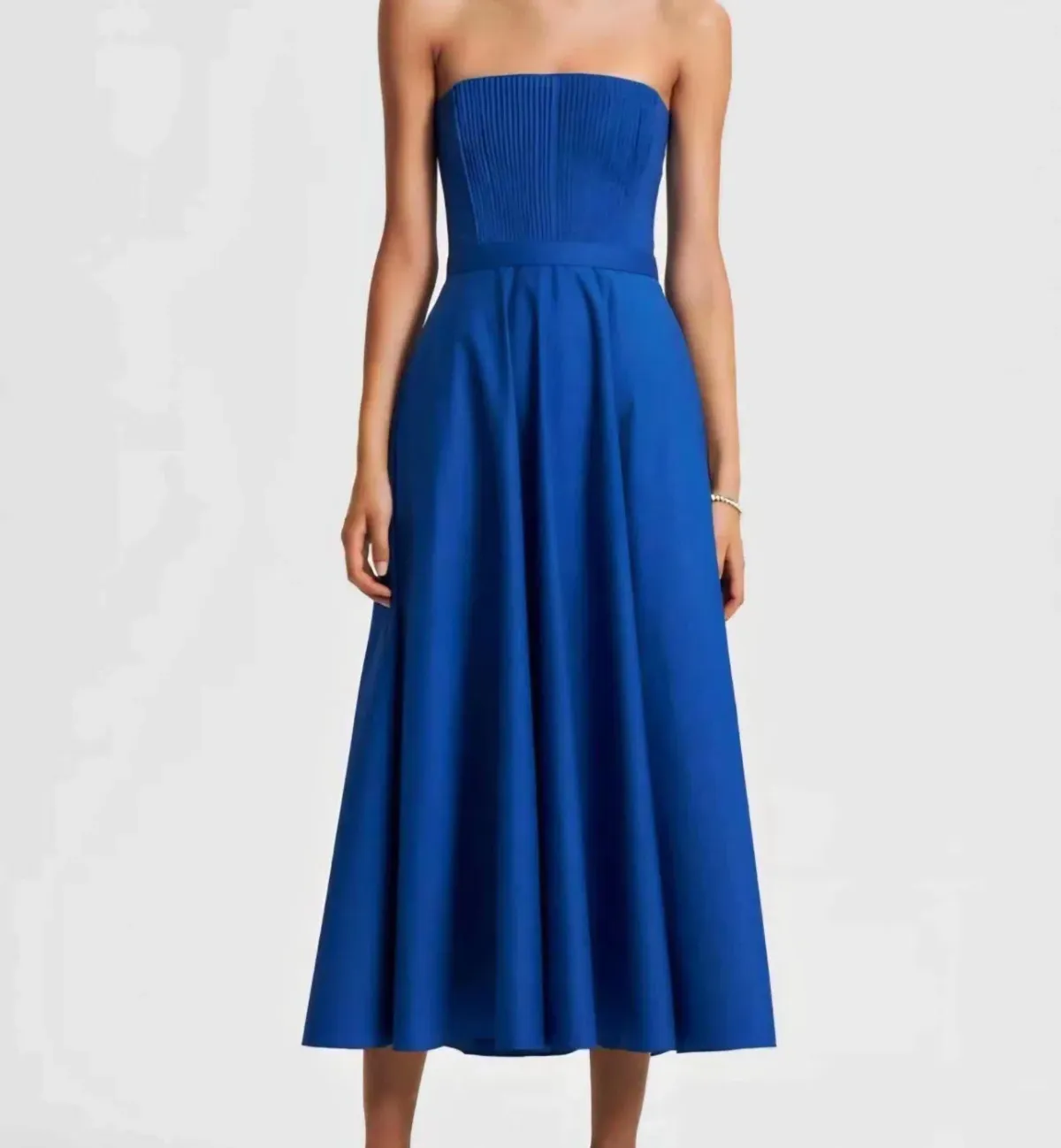 Scanlan Theodore Parachute Bustier Dress in Sapphire Size AU8 for rent on The Volte - main image