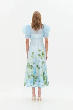 Aje Clementine Midi Dress Blue Size 8 for rent on The Volte - image 4
