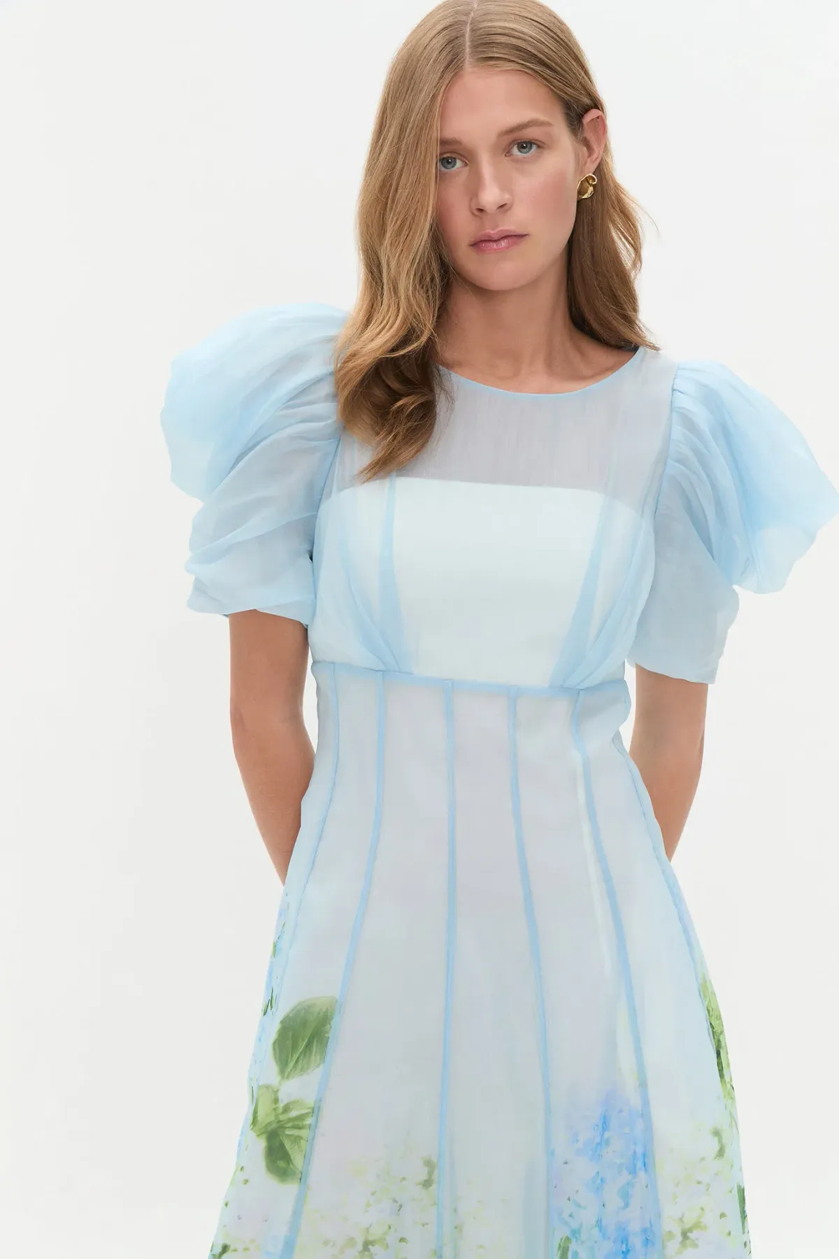 Aje Clementine Midi Dress Blue Size 8 - Image 3