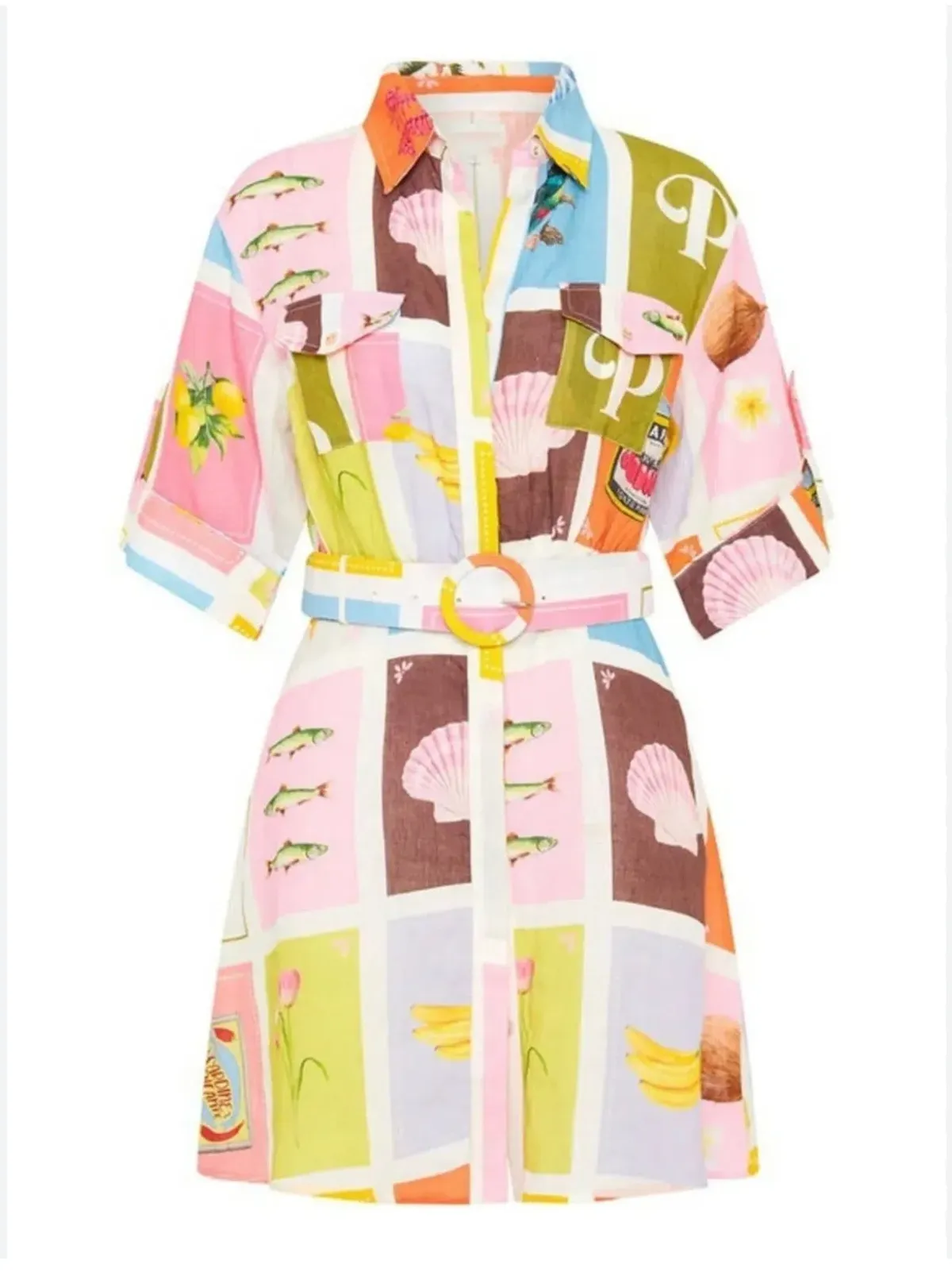 Palm Noosa Camellia Dress Multi Size 10 - Image 3