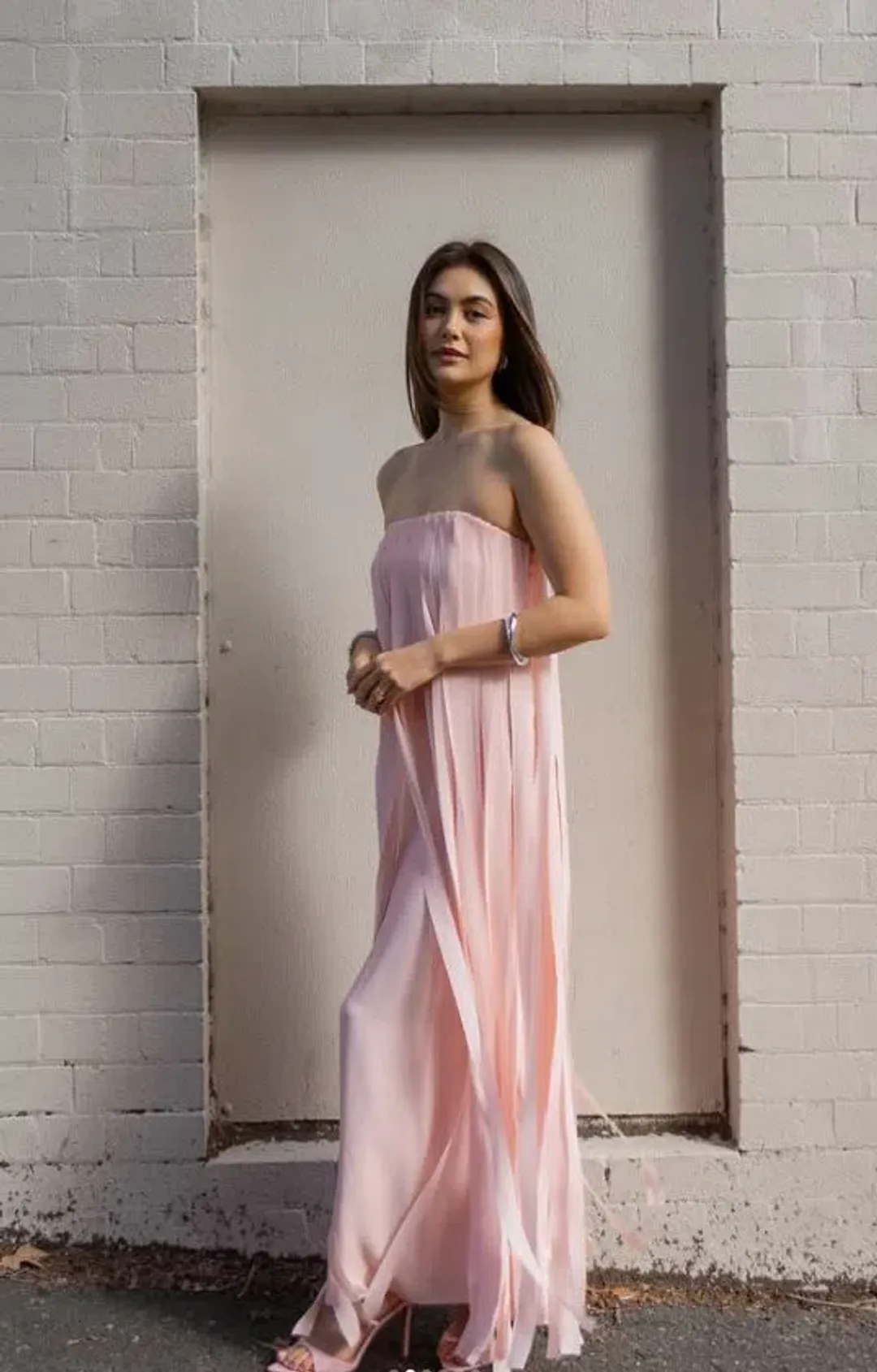 Manning Cartell Boundless Strapless Dress in Blush Size 8 for rent on The Volte - main image