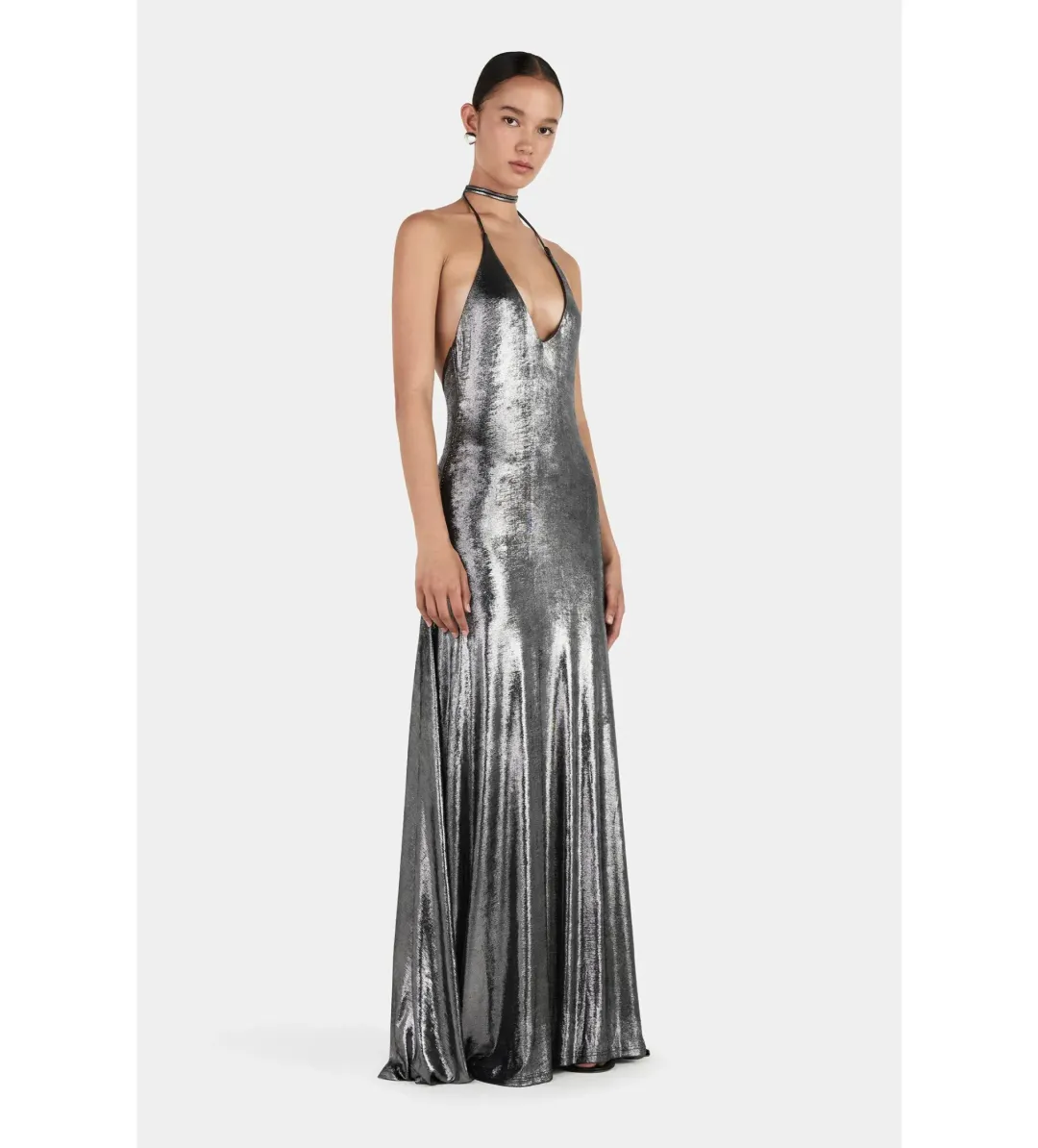 Hansen and Gretel Kitty Slip Maxi Dress Mercury Size L AU 12 for rent on The Volte - main image
