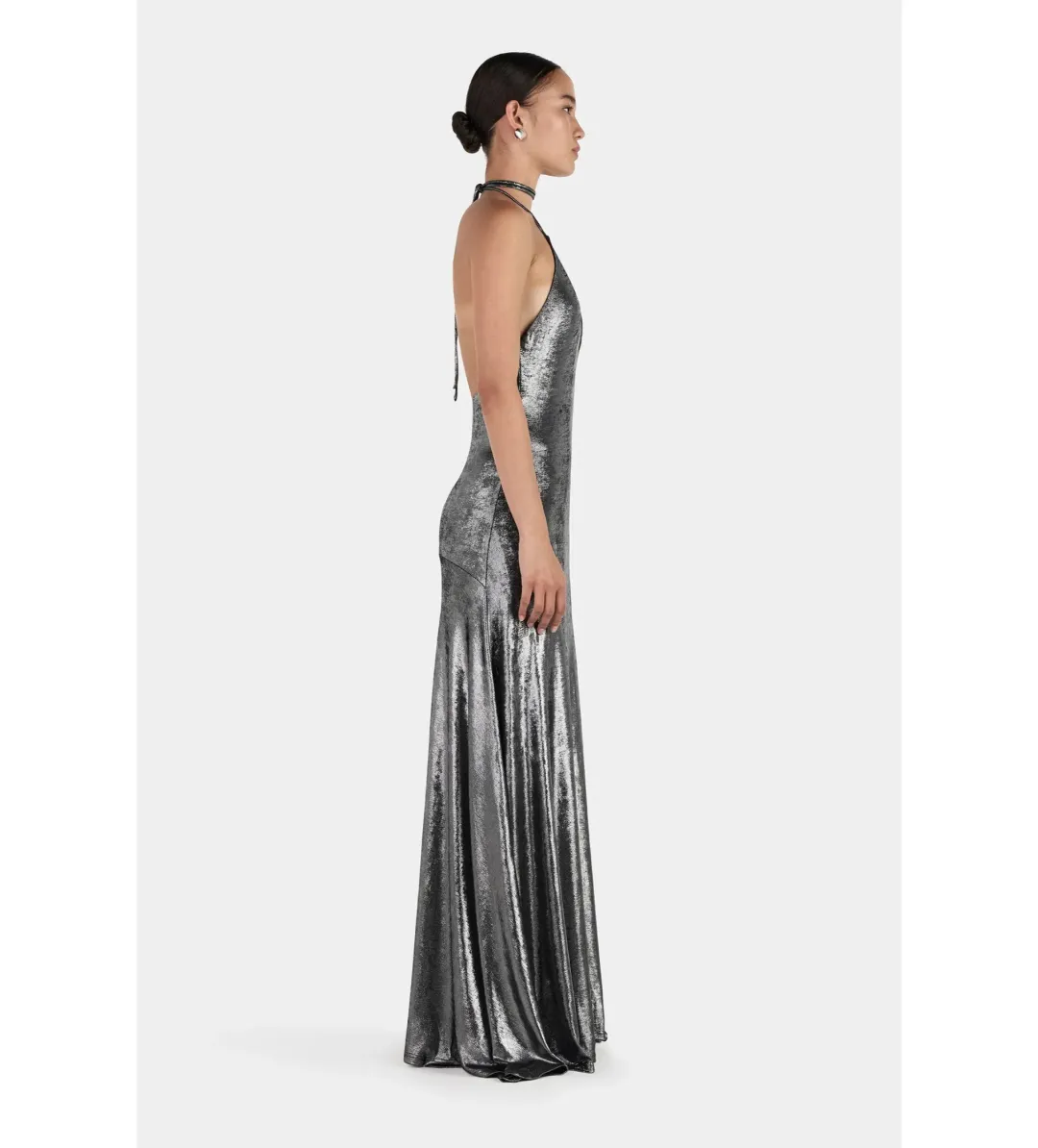 Hansen and Gretel Kitty Slip Maxi Dress Mercury Size L AU 12 for rent on The Volte - main image