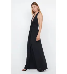 Bec & Bridge Tillie Drape Maxi Dress Black Size AU 8 for rent on The Volte - image 2
