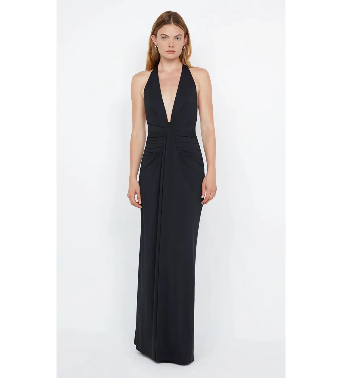Bec & Bridge Tillie Drape Maxi Dress Black Size AU 6 - Image 1