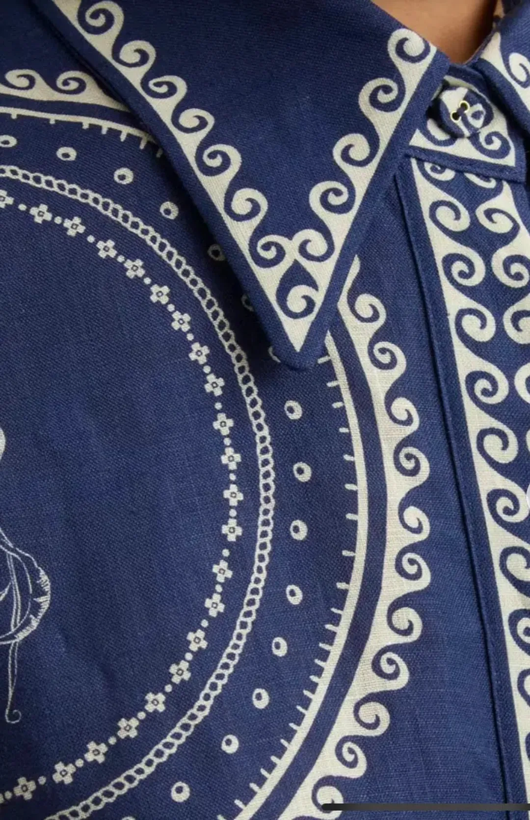 Alemais Oceane Linen Shirt Dress Blue Size 10 for rent on The Volte - main image