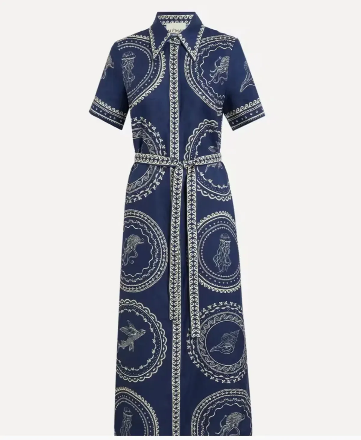 Alemais Oceane Linen Shirt Dress Blue Size 10 - Image 6