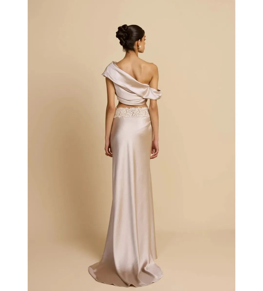 Arcina Ori Anaya Top and Maxi Skirt Set Oyster Size S AU 8 for rent on The Volte - main image