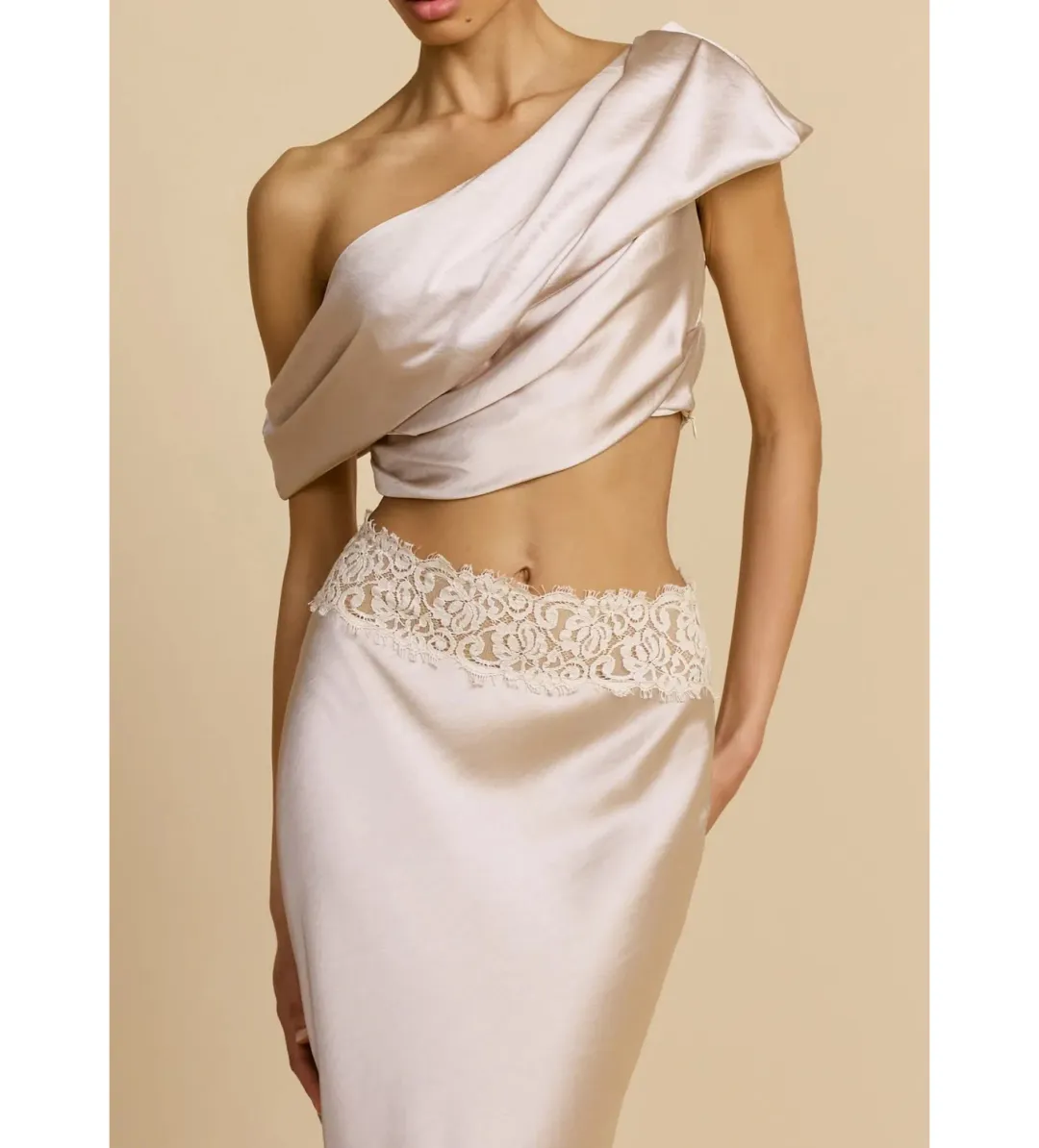 Arcina Ori Anaya Top and Maxi Skirt Set Oyster Size S AU 8 for rent on The Volte - main image