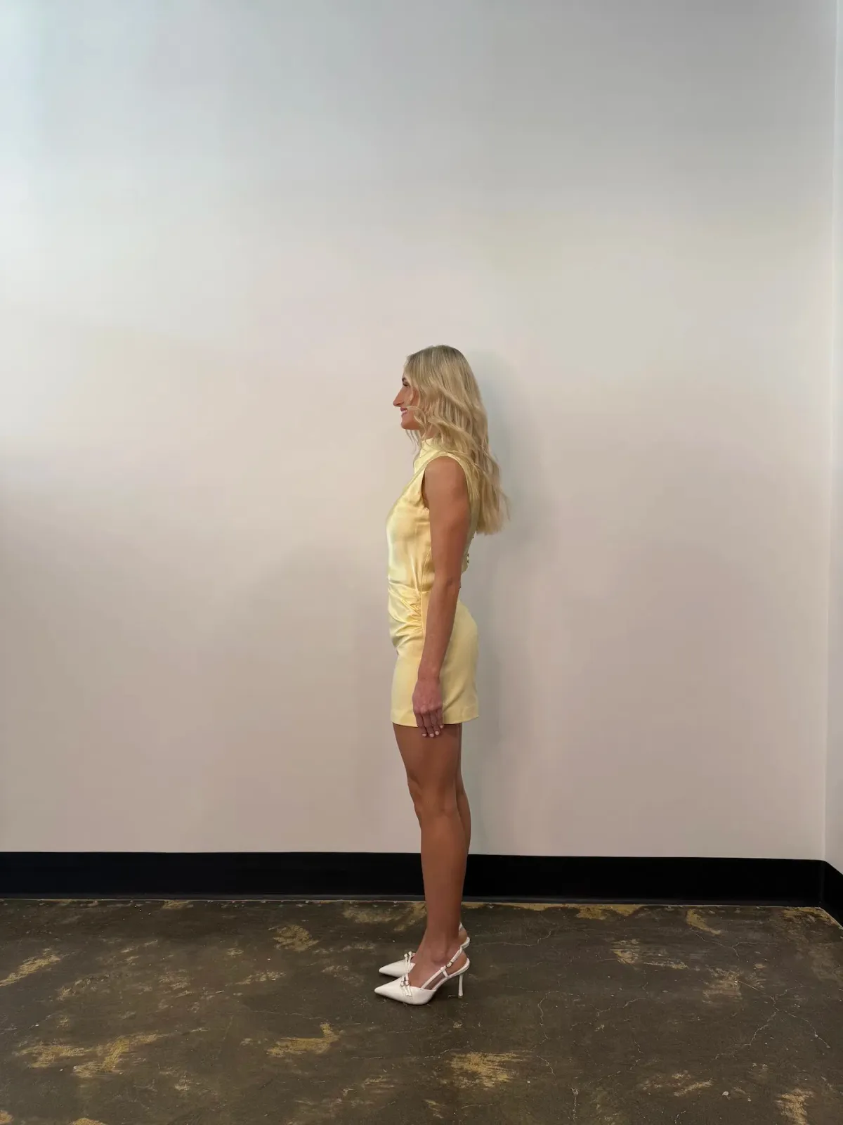 Shona Joy Dillon Cowl Mini Dress Yellow Sorbet Size 6 - Image 4