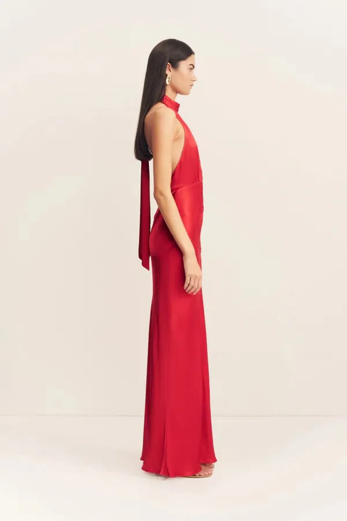 Shona Joy Tatum Halter Neck Maxi Dress in Grenadine Size AU8 - Image 4