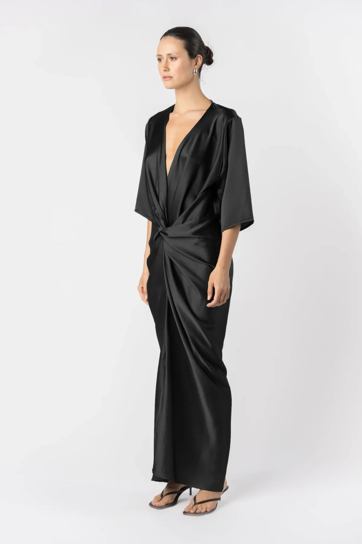 One Fell Swoop Alex Kimono Maxi Obsidian Size AU 10 - Image 3