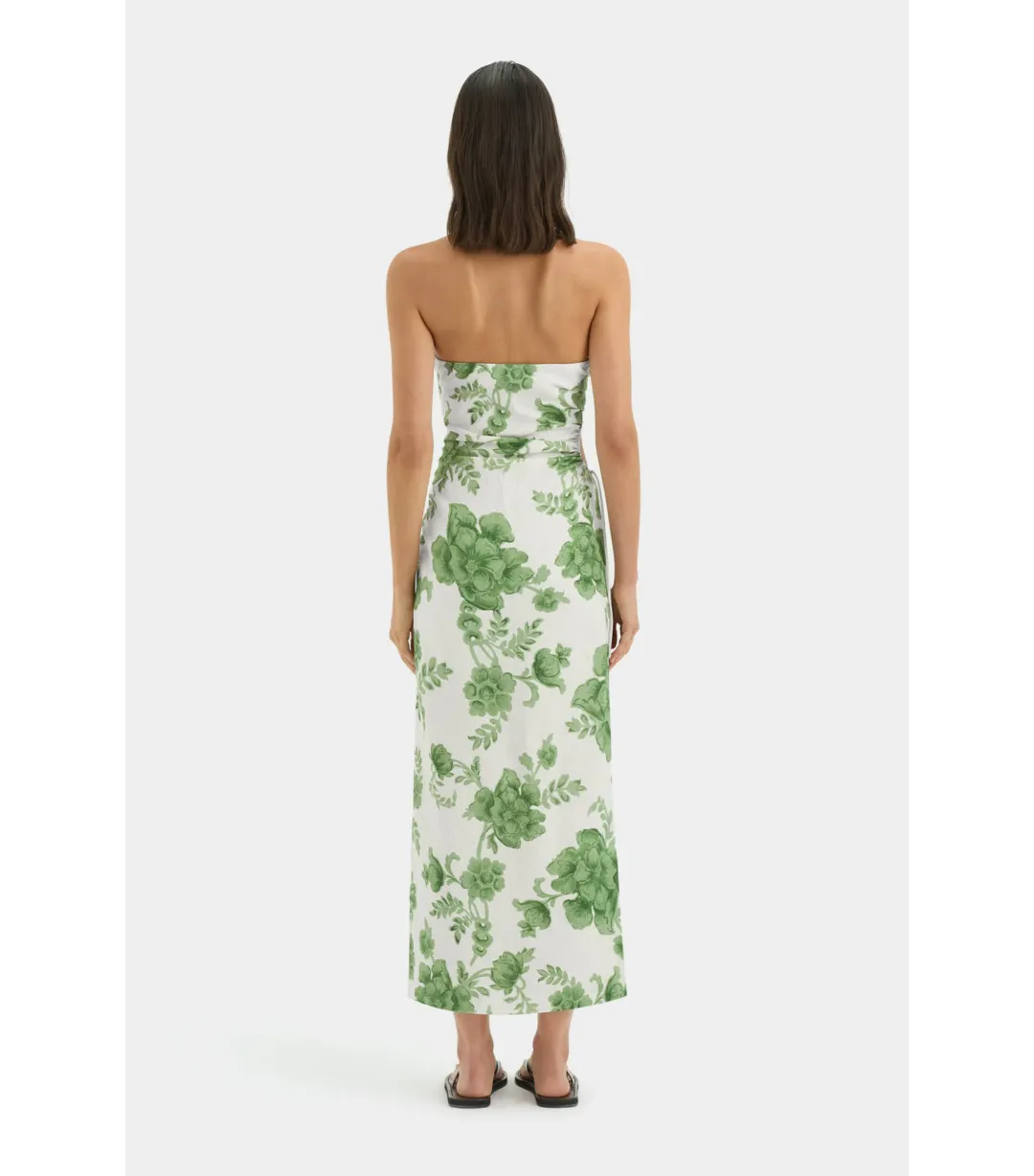Sir the Label Gardella Strapless Midi Dress Frisa Print Size 1 / AU 8 for rent on The Volte - main image