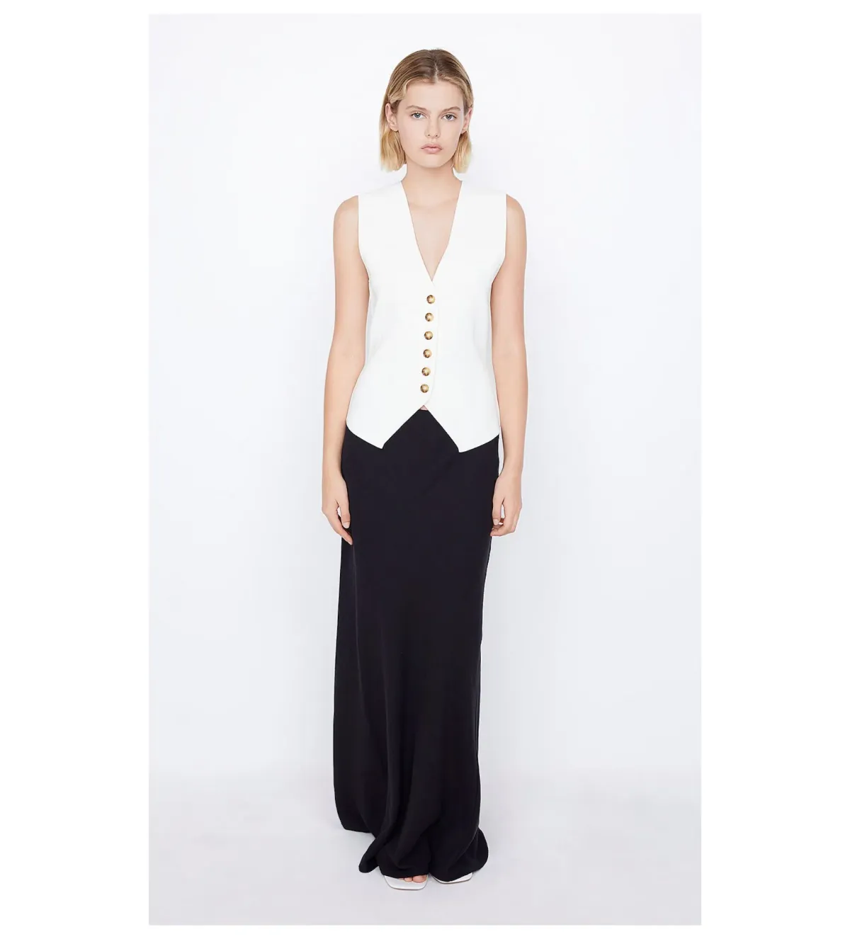 Bec & Bridge Lorah Knit Vest in White Size 8/S - Image 1