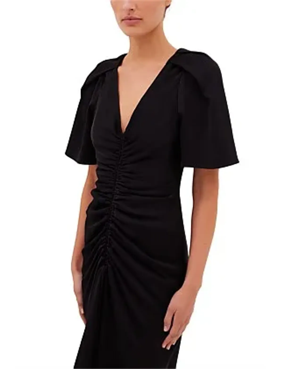Bianca Spender Black Satin Bellini Dress Size 14 - Image 3