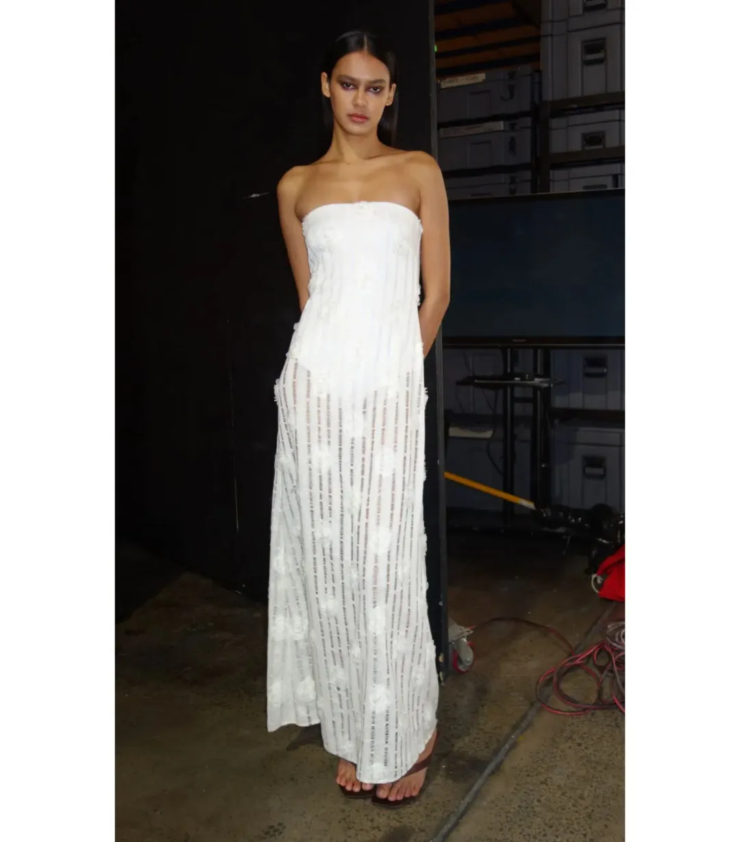 Bec & Bridge Amelie Strapless Maxi Dress in Ivory Size AU 12 for rent on The Volte - main image