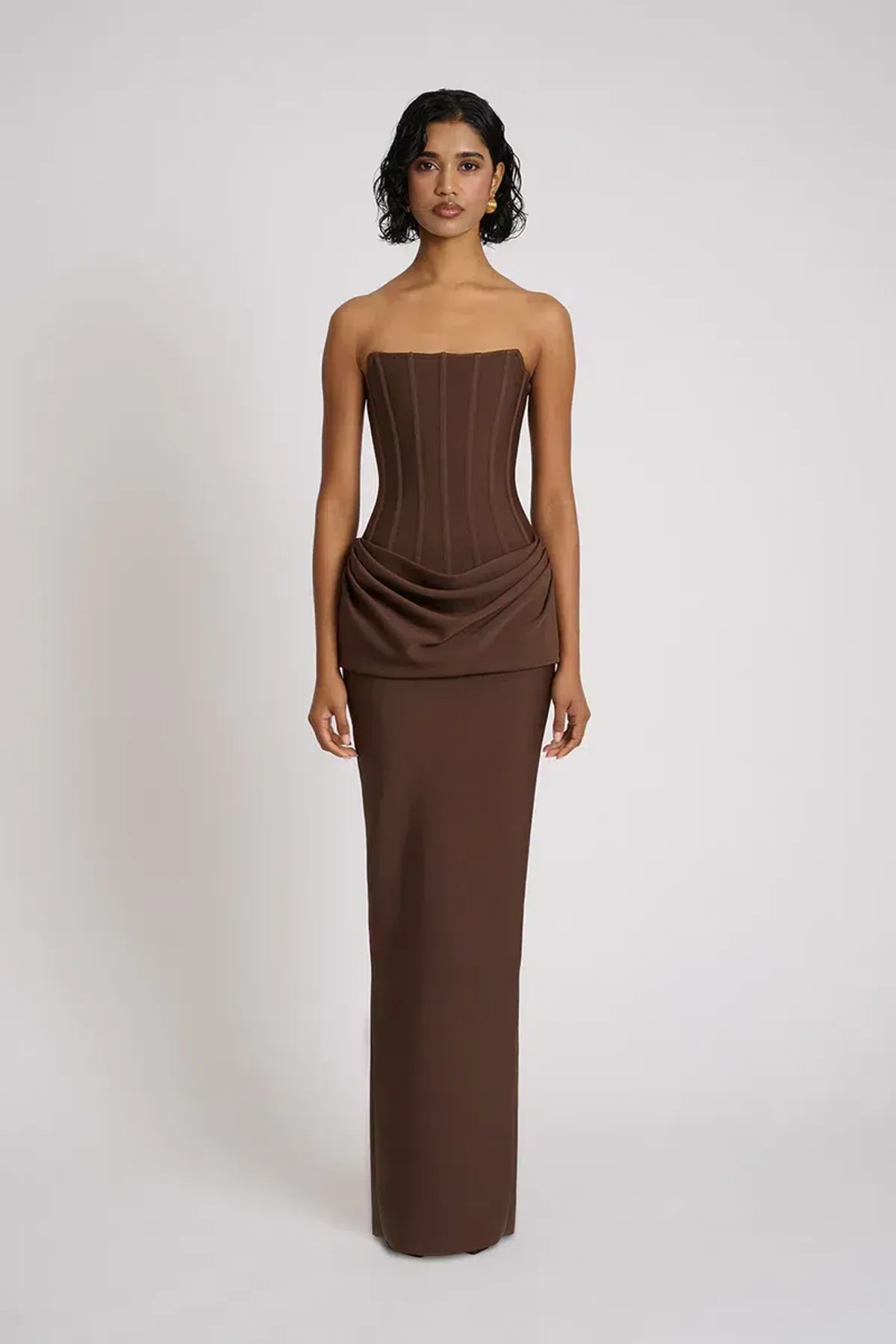 Eliya The Label Hilda Gown Maxi Brown Size L/AU 12 - Image 1