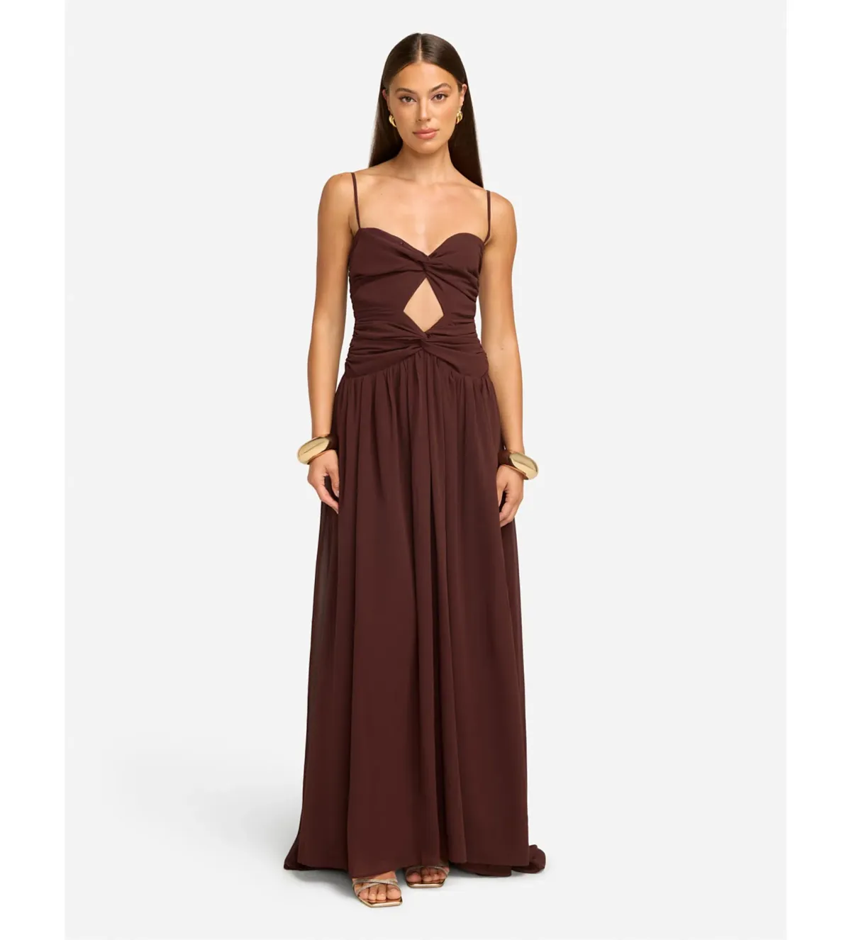 Runaway The Label Camille Maxi Dress in Brown Size XS/ AU 6 - Image 1