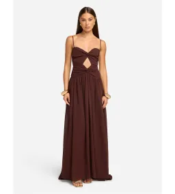 Runaway The Label Camille Maxi Dress in Brown Size XS/ AU 6 for rent on The Volte - image 1