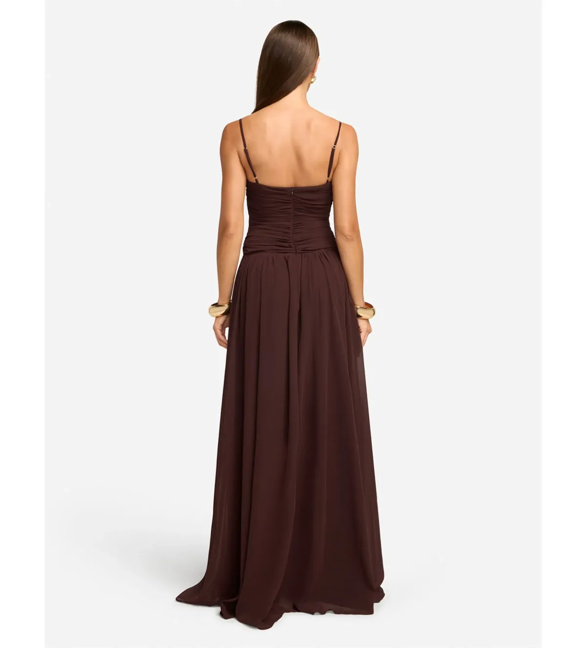 Runaway The Label Camille Maxi Dress in Brown Size XS/ AU 6 - Image 5