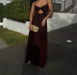 Runaway The Label Camille Maxi Dress in Brown Size XS/ AU 6 for rent on The Volte - image 4