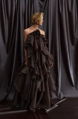 Aje Pandorea Layered Maxi Dress Carob Size 8 for rent on The Volte - image 3