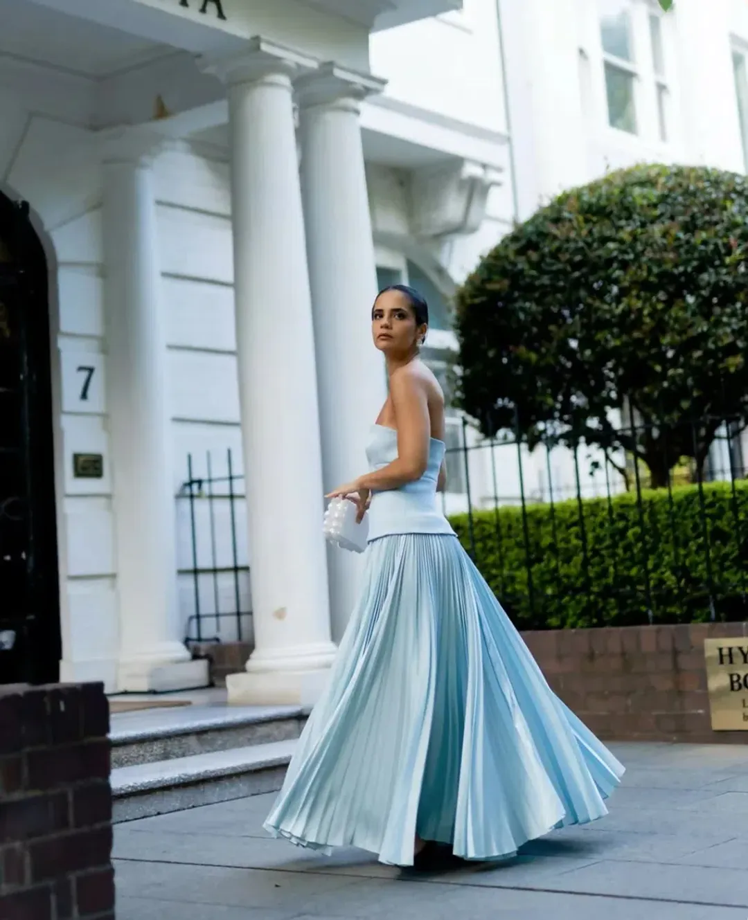 Acler Avonlea Midi Dress Celeste Blue Size AU 12 for rent on The Volte - main image