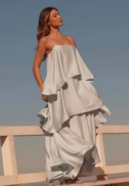 Elliatt Tilly Tiered Maxi Dress Blue Size S / AU 8 for rent on The Volte - image 4