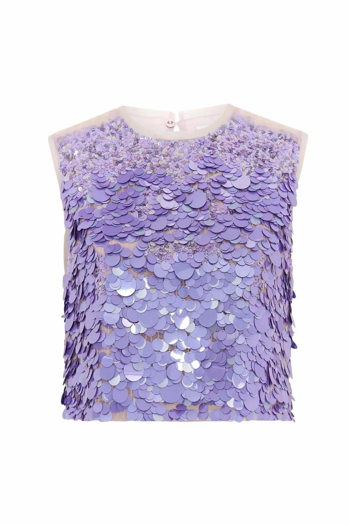 Aje Celeste Sequin Top Purple Size 8 - Image 4