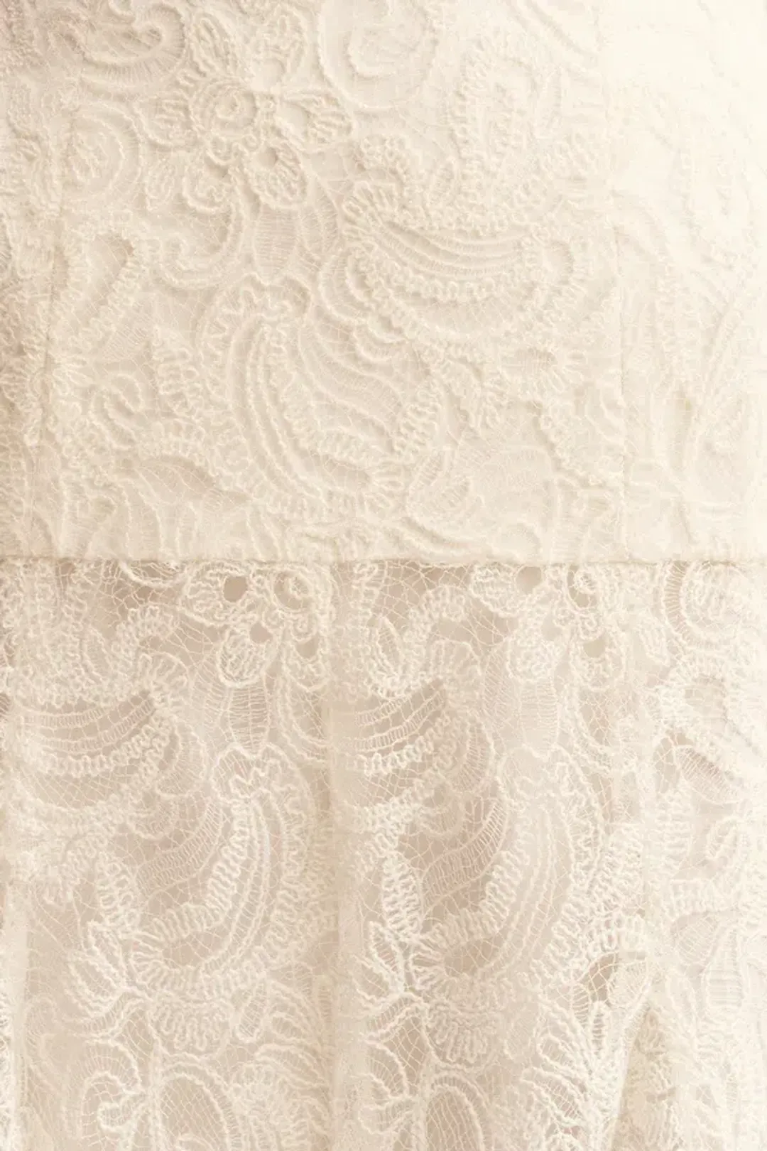 Shona Joy luminous lace strapless bustier - ivory for rent on The Volte - main image