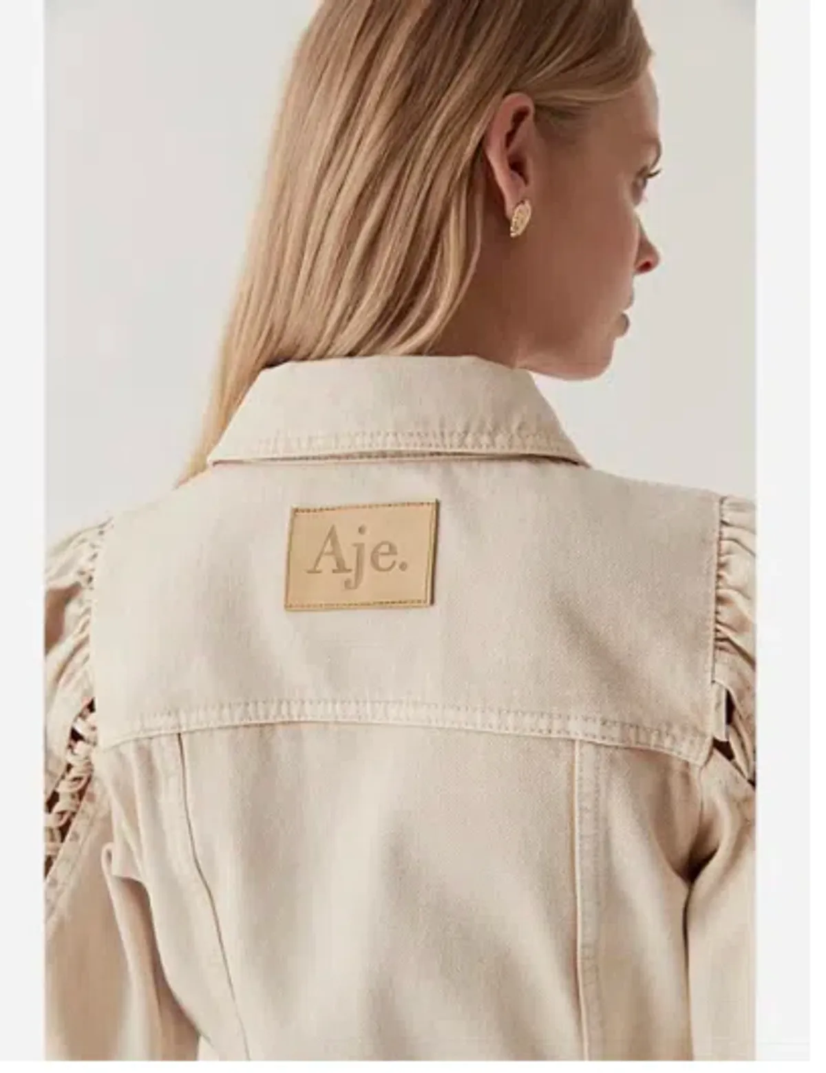 Aje Effie Braided Denim Dress Mini Size 6 - Image 2