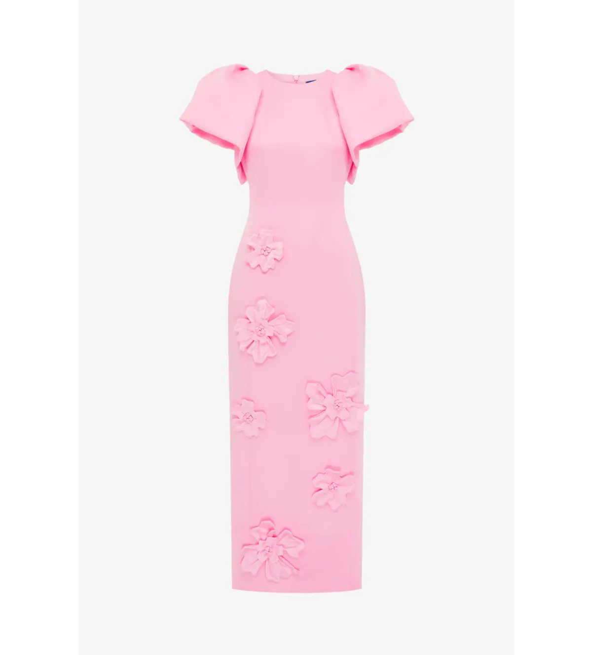Leo Lin Lucinda Floral Appliqué Maxi Dress in Baby Pink Size 12 - Image 1