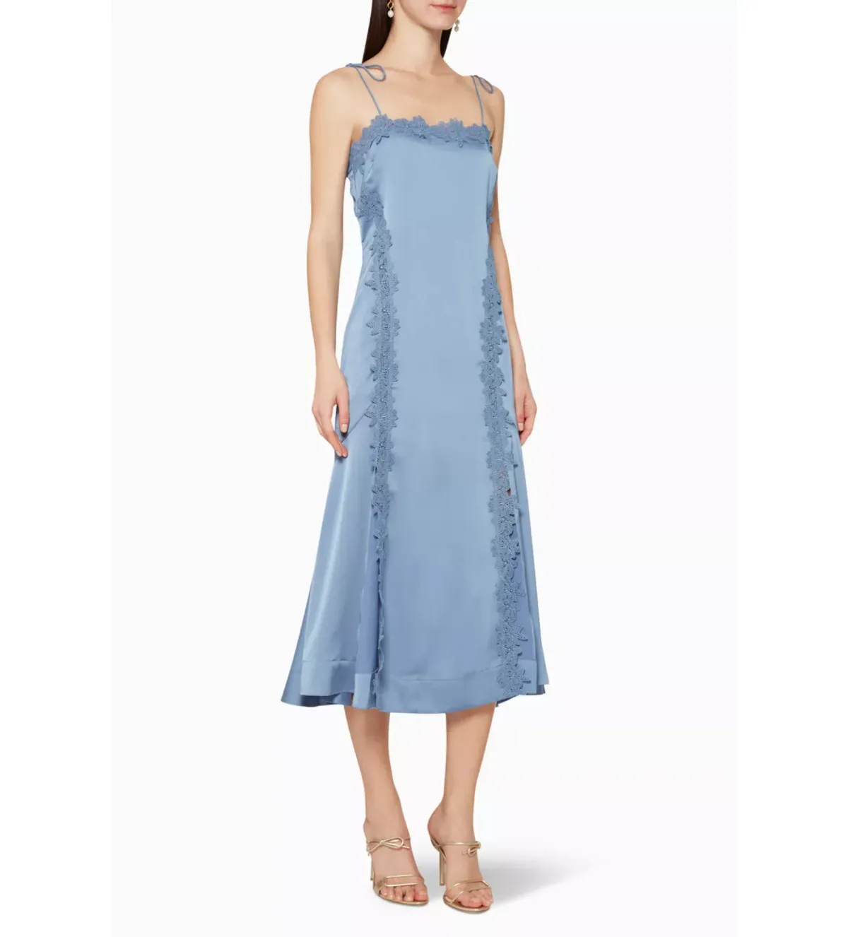 Keepsake The Label Resound Satin Midi Dress Blue Size 6 - Image 2