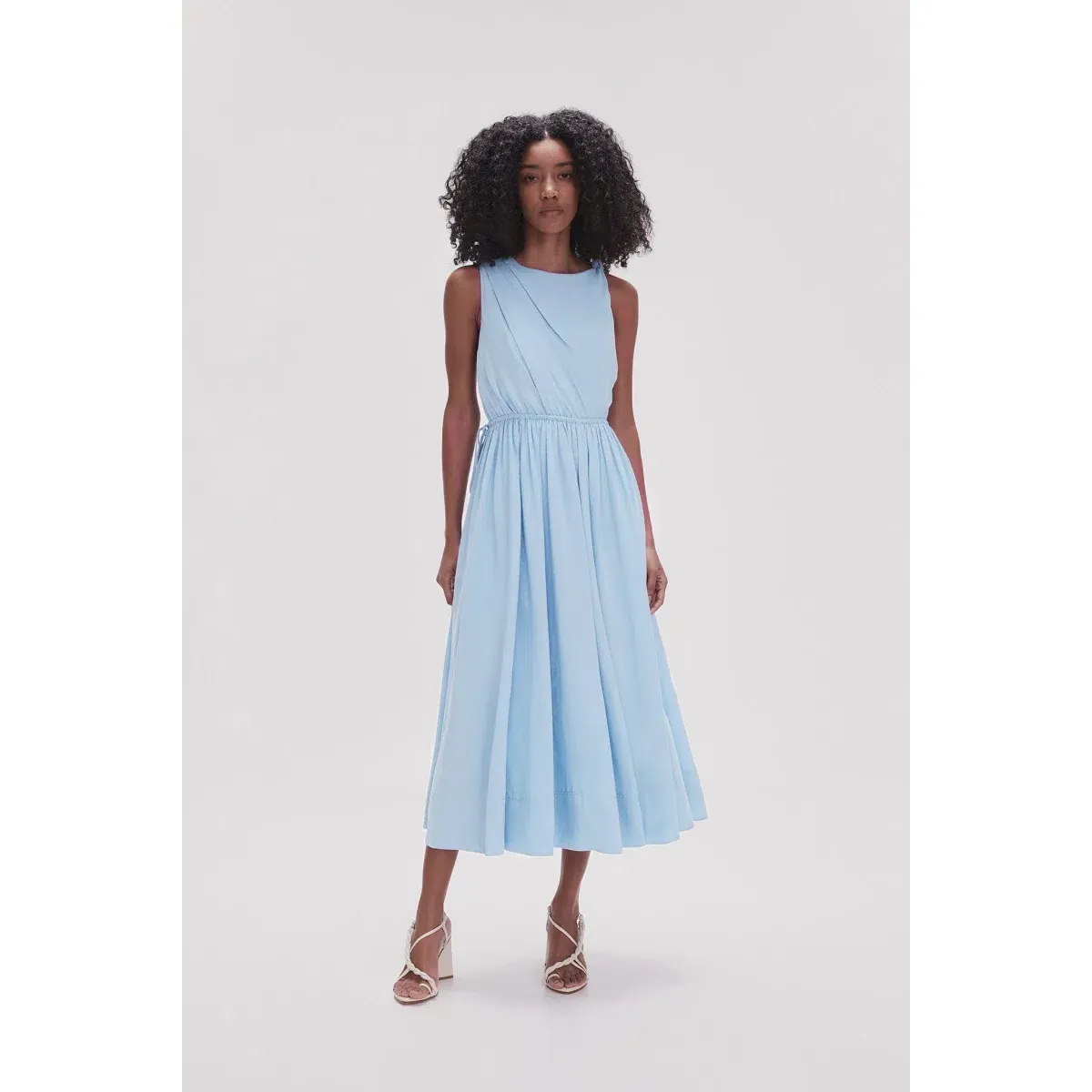 Aje Abbey Twist Midi Dress Blue Size 14 - Image 1