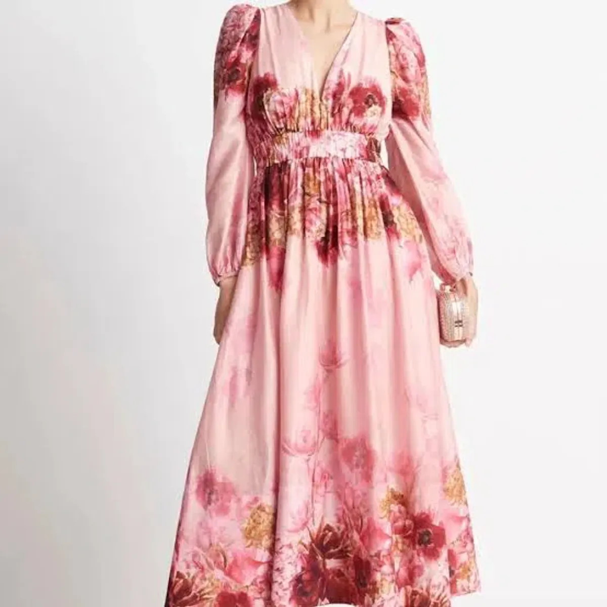 Sheike Swan Lake Midi Dress in Pink Size 14 - Image 2