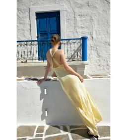 Hansel and Gretel Cameron Maxi Dress in Butter Size AU 14 for rent on The Volte - image 2